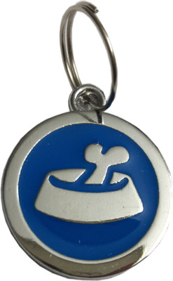 

Happy Petting Embellished Dog Collar Charm(Blue, Round)