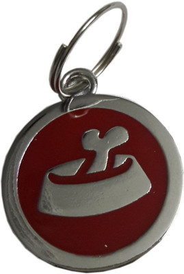 

Happy Petting Embellished Dog Collar Charm(Red, Round)