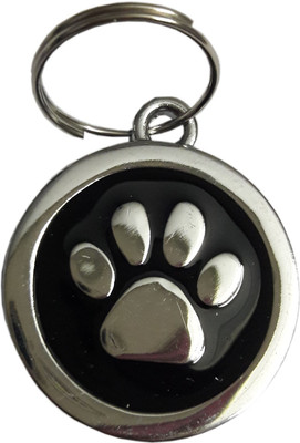 Happy Petting Embellished Dog Collar Charm(Black, Round)
