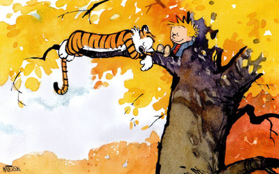

Calvin & Hobbes Hobbes Calvin Frameless Fine Quality Poster Paper Print HD Fine Art Print(12 inch X 18 inch, ROLLED)