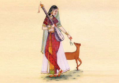 

DIGITAL PAINTING WALL HD WALLPAPER ART PAPER RADHA JI WITH GUITAR ON 24X36 Photographic Paper(36 inch X 24 inch, Rolled)