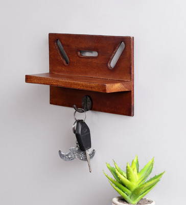 

La Stella Hook Wooden, MDF Wall Shelf(Number of Shelves - 1, Brown)