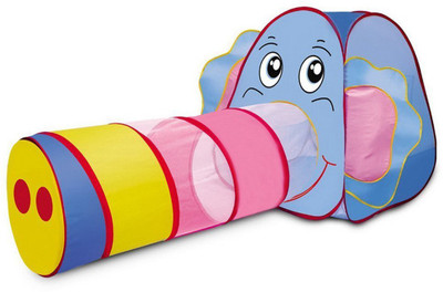 Webby Big Elephant Tunnel Pop Up Play Tent House for Kids Indoor & Outdoor