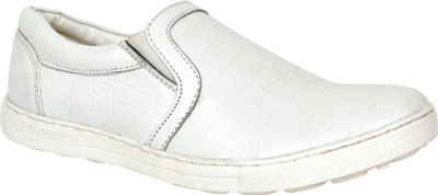 

Allen Cooper Slip On Sneakers For Men(White
