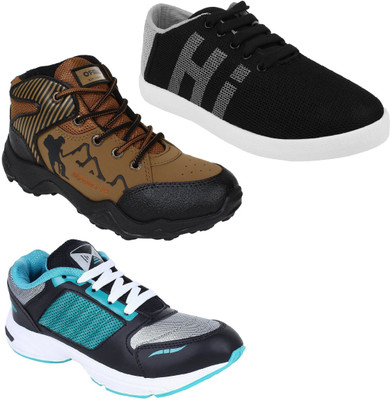 

Chevit Men's Trio Pack Of 3 Running Shoes With, Sneakers For Men(Multicolor