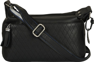 

R&L Women Casual Black Genuine Leather Sling Bag