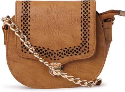 

Women Marks Women Evening/Party Brown PU Sling Bag