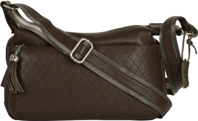 

R&L Women Casual Brown Genuine Leather Sling Bag