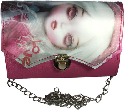 

Bizarre Vogue Women Evening/Party Pink PU Sling Bag