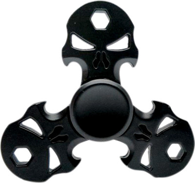 

Montez High Speed 3 Skull Jet Black Metal Fidget Spinner(Black)