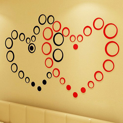 

Wall1ders  3D Acrylic Sticker Sticker(Pack of 40, Multicolor