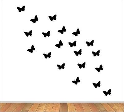 

Wall1ders  3D Acrylic Sticker Sticker(Pack of 20, Black