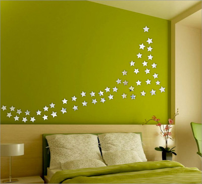 

Wall1ders  3D Acrylic Sticker Sticker(Pack of 70, Silver