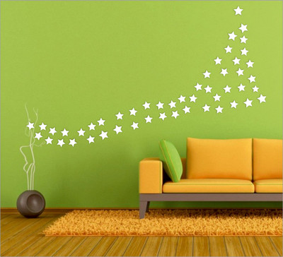 

Wall1ders  3D Acrylic Sticker Sticker(Pack of 70, White