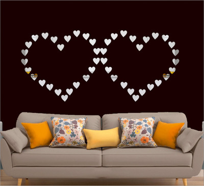 

Wall1ders  3D Acrylic Sticker Sticker(Pack of 50, Silver