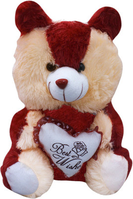 

Casotec Cute Teddy Bear Stuffed Soft Plush Soft Toy - 40 cm(Red / Beige)