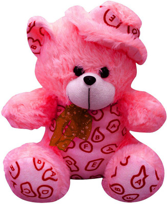 

Casotec Cute Teddy Bear with Cap Stuffed Soft Plush Soft Toy - 38 cm(Pink)