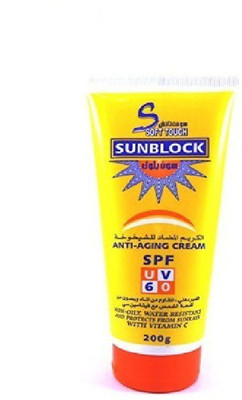 

Soft Touch SunBlock Anti-Ageing with UV 60 Cream - SPF 60 PA+(200 g)