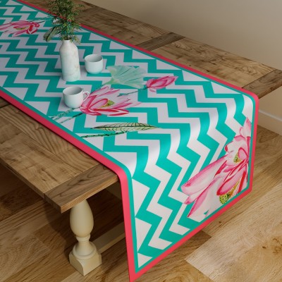 SEJ BY NISHA GUPTA Blue, Pink, White 121.92 cm Table Runner(Cotton)