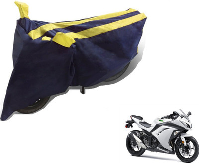 MOCKHE Two Wheeler Cover for Kawasaki(Ninja 300, Black, Yellow)