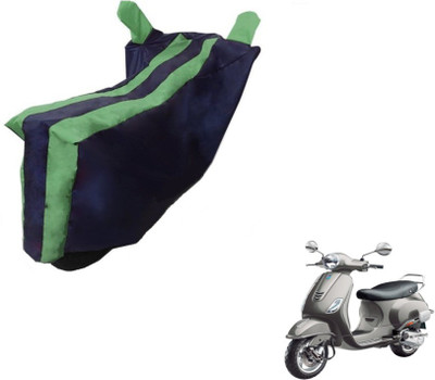MOCKHE Two Wheeler Cover for Universal For Bike(Vespa VXL, Black, Green)