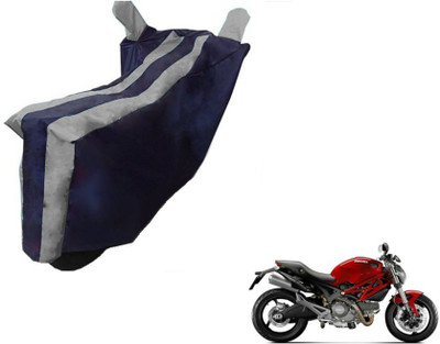 MOCKHE Two Wheeler Cover for Ducati(Monster 795, Black, Silver)