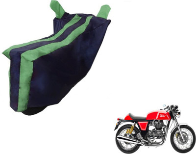 MOCKHE Two Wheeler Cover for Royal Enfield(Continental GT, Black, Green)