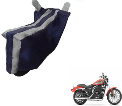 MOCKHE Two Wheeler Cover for Harley Davidson(XL 883, Black, Silver)