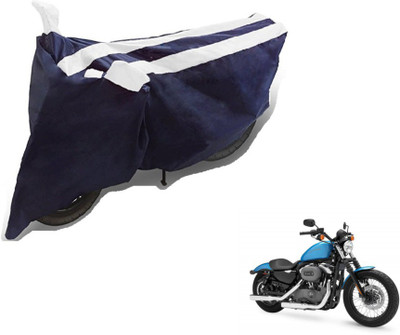 MOCKHE Two Wheeler Cover for Harley Davidson(XL 1200, Black, White)