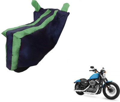 MOCKHE Two Wheeler Cover for Harley Davidson(XL 1200, Black, Green)