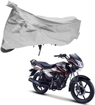 

Purpleheart Two Wheeler Cover for TVS(Phoenix, Silver)