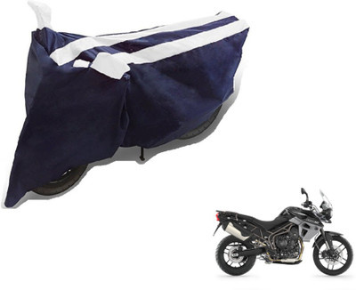 MOCKHE Two Wheeler Cover for Triumph(Tiger 800 XR, Black, White)