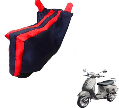 MOCKHE Two Wheeler Cover for Universal For Bike(Vespa VXL, Black, Red)