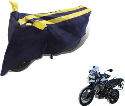 MOCKHE Two Wheeler Cover for Triumph(Tiger 800 XCA, Black, Yellow)