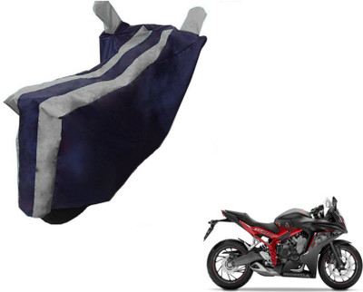 MOCKHE Two Wheeler Cover for Honda(CBR 650F, Black, Silver)