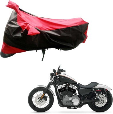 Purpleheart Two Wheeler Cover for Harley Davidson(XL 1200, Black, Red)