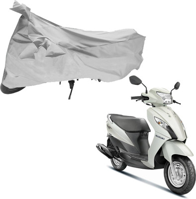 

Purpleheart Two Wheeler Cover for Suzuki(Let's, Silver)