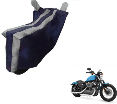 MOCKHE Two Wheeler Cover for Harley Davidson(XL 1200, Black, Silver)
