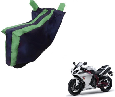 MOCKHE Two Wheeler Cover for Yamaha(R15 s, Black, Green)