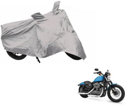 MOCKHE Two Wheeler Cover for Harley Davidson(XL 1200, Silver)