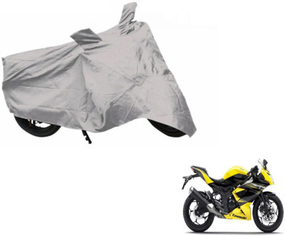 MOCKHE Two Wheeler Cover for Kawasaki(Ninja, Silver)