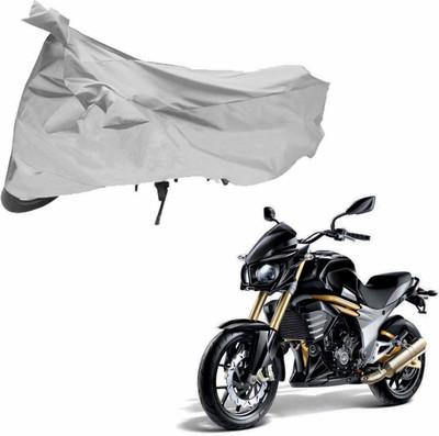 

Purpleheart Two Wheeler Cover for Mahindra(Mojo, Silver)