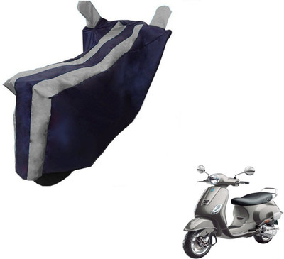 MOCKHE Two Wheeler Cover for Universal For Bike(Vespa VXL, Black, Silver)