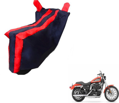 MOCKHE Two Wheeler Cover for Harley Davidson(XL 883, Black, Red)