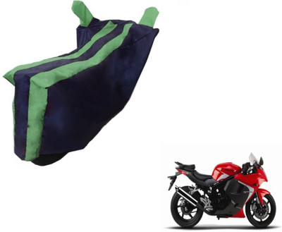 MOCKHE Two Wheeler Cover for Hyosung(GT250R, Black, Green)