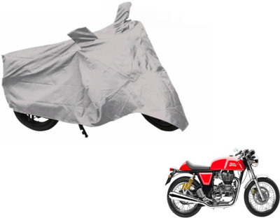 MOCKHE Two Wheeler Cover for Royal Enfield(Continental GT, Silver)