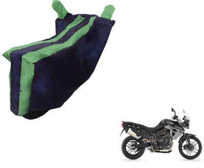 MOCKHE Two Wheeler Cover for Triumph(Tiger 800 XR, Black, Green)