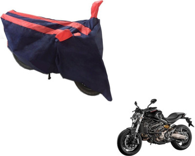 MOCKHE Two Wheeler Cover for Ducati(Monster 821, Black, Orange)