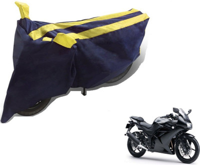 MOCKHE Two Wheeler Cover for Kawasaki(Ninja 250, Black, Yellow)