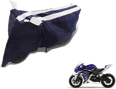 MOCKHE Two Wheeler Cover for Yamaha(YZF R25, Black, White)